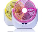 JY Super  rechargeable mini table fan with LED light JY-1880