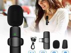 K8 Wireless Microphone for YouTube Vlogging, Mic Supports