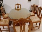 কাপ্তাইয়ের সেগুন কাঠের তৈরি ডাইনিং টেবিল ও চেয়ার