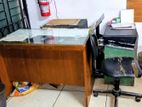 কাঠের পুরাতন টেবিল ও চেয়ার office used