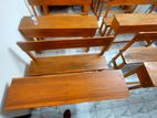 কাঠের তৈরি স্কুল বেঞ্চ| wooden seating bence for school