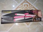 Kemei 3 in 1 Curl + Straight