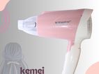 Kemei Km-6831 Cool And Hot Foldable Electric Hair Dryer For Women