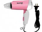 Kemei KM-6831 Mini 1600W Low Noise Foldable Electric Hair Dryer
