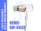 KEMEY KM-6832 mini foldable hair dryer