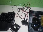 keyboard and mouse 5in 1 combo set