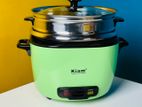 Kiam 2.8 liter Stainless Steel + Non-Stick Double Pot Rice Cooker