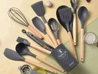 Kitchen Cookware Set with Wooden Handle.