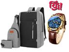 Exclusive 3-in-1 Bag Set with Free Watch