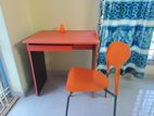 কম্পিউটার টেবিল এবং Rodo Chair (orange Color)