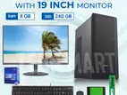 কোর i7 গেমিং PC ধামাকা অফার 8GB SSD 256GB 19'' LED