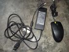 Laptop Charger & Mouse