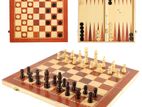 Large Size Wooden Chess Board 3 in 1