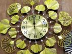 leaf wall clock full metal