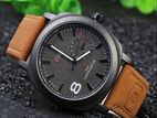 Leather Analog Casual Watch For Men।। winter edition