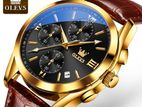 Leather Oleevs Watch