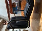 Leather rolling chair