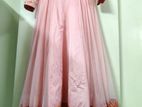 Light pink colour gown and orna