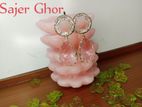 Light Pink Crystal Earring Set