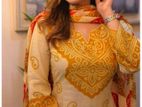 Linen Readymade Three piece Salwar kameez