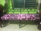 লোহার সোফা ও টেবিল (কাচ+লোহা)