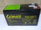 Long 12 Volt 9.9 Ah battery with charger and clips, Socket Etc/