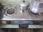 LPG Gas SKB Double Stainless Steel Stove