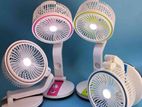 LR Fan (Adjustable Rechargeable Folding With Led Light)