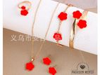 Lucky Flower Five Piece Jewelry Set