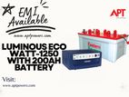 Luminous Eco Watt Neo 1250 IPS With Eastern 200Ah Battery Package