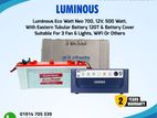 Luminous Ips 700 With Eastern Tubular Battery 120t For 3 Fan 6 Lights