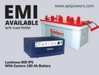 Luminous IPS Best Price for 800VA & Eastern 180Ah Battery