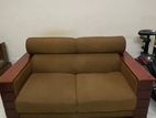 Luxurious wooden used 2 seater sofa
