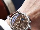 Luxury Brand Watch Mens Quartz Watches Leather