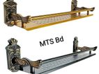 “luxury Wall Mounted Bathroom Shelf with Towel Bar – Aluminium