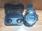 M10 tws Bluetooth earbud + Lasika brand Watch