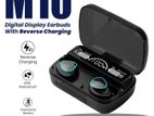 M10 (TWS) Touch Control Wireless–Bluetooth Earbuds.