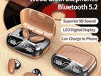 M35 TWS Wood Grain Bluetooth Mirror Led