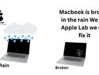 Macbook is broken in the rain We are Apple Lab can fix it
