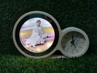 Magic Mirror Photo Frame with LED Light and Watch