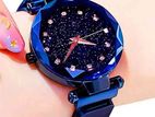 Magnet Stainless Steel Analog Watch for Women blue -