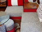 Malaysian Wood Corner Sofa with Tea Table