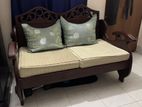 Malaysian wood two seater sofa