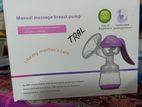 Manual massage breast pump