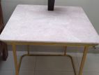 Marble 2.5 Feet by Dining Table with Steel Legs