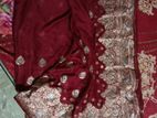 maroon colour sharee