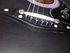 Matte black premium acoustic guitar