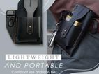 MEN Fashionable Multifunctional Retro Leather Mobile Phone Bag