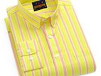 Men's long sleeve stripe / print shirt