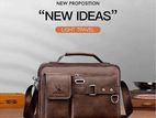 Men's Pu Leather Shoulder Bag (brown)